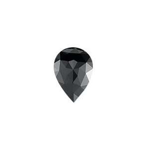  1.61 Cts Pear Rose Cut AAA Loose Black Diamond Jewelry
