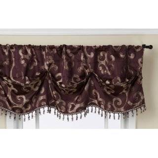   Floral Beaded Window Valance Treatments:  Home & Kitchen