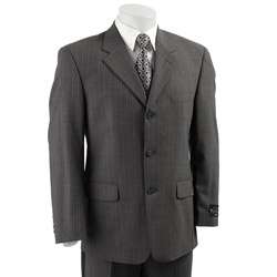 Alfani Angelico Mens Grey Stripe 3 button Suit  