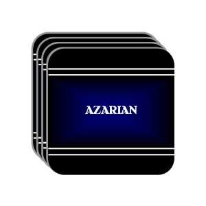   Name Gift   AZARIAN Set of 4 Mini Mousepad Coasters (black design