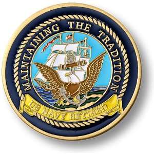  U.S. Navy Retired Adhesive Medallion 