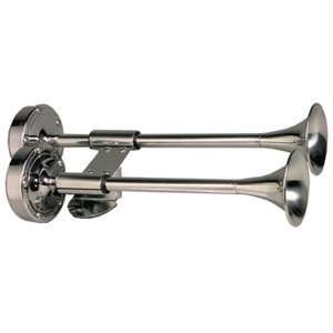  Ongaro Deluxe SS Shorty Dual Trumpet Horn   12V 