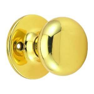   Dummy Door Knob, 2 Way Latch, Polished Brass Finish