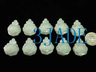 Grade Natural Jade / Jadeite Happy Flower Pendants  