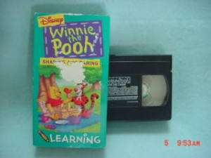 Winnie the Pooh SHARING AND CARING vhs Pooh Learning 765362459032 