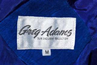 Greg Adams Blue Suede Leather Womans Jacket Sz Medium  