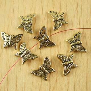 description 40pcs dark gold tone butterfly spacer beads h2222