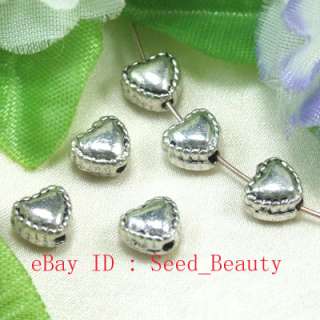 Fgp0474 100pcs Alloy Metal Heart Beads 5mmx6mm s$1  