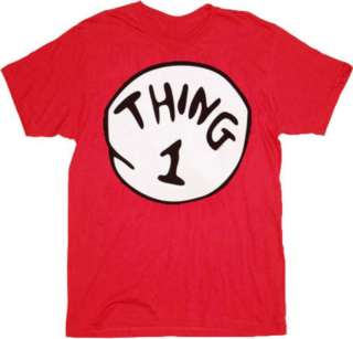 THING 1 DR SEUSS CAT IN THE HAT Funny Kids Red T Shirt  