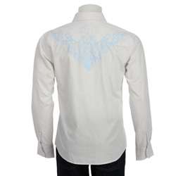 191 Unlimited Mens Woven Embroidered Shirt  Overstock