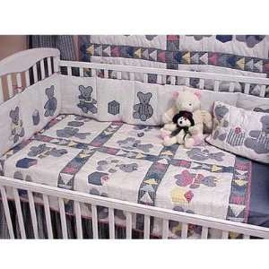   Patch Magic BLTB Series Blue Teddy Bear Crib Bedding Collection: Baby