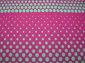 New Pink Blue Green Dot Fabric BTY Polka Stripe  