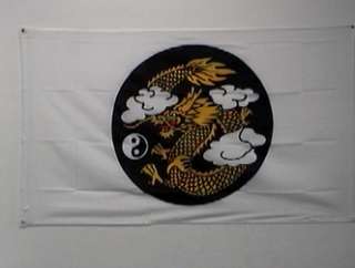 WHITE DRAGON FLAG IT MEASURES 3 FEET BY 5 FEET AND IS MADE FROM 