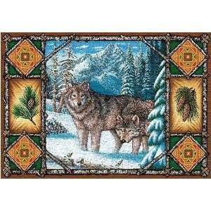  Wolf Lodge Placemat   13 x 18 Placemat