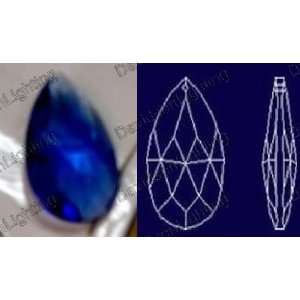  Crystal Blue Pear Drop 30% Lead Color Faceted Sphere 63 mm 