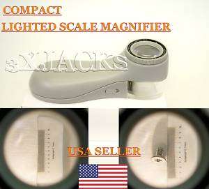 LIGHTED DOME SCALE MAGNIFIER MAGNIFYING GLASS MEASURE  