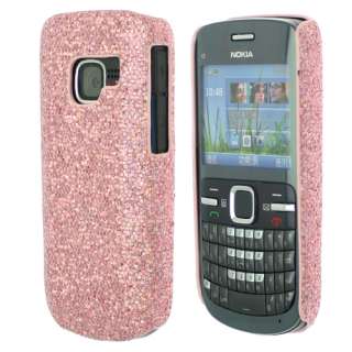 Light Pink Sparkle Glitter Hard Case for Nokia C3  