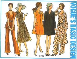 OOP Vogue Basic Design Misses Dress Sewing Pattern  