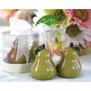 Perfect Pair Pear Shaped Salt and Pepper Shakers  