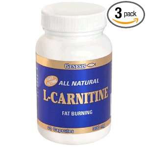  Genesis L Carnitine Capsules, 300 mg, 30 Count Bottles 