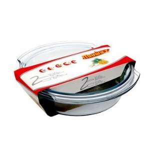 Lancaster Colony GD16458716 Round Flat Casserole with Lid, 5 qt 