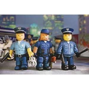  Mighty Worlds Multicultural Police Figures: Toys & Games