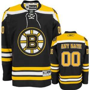 Boston Bruins Black Premier Jersey: Customizable NHL Jersey:  