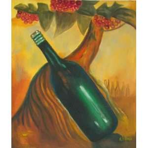 Earthy Wine Oil Painting on Canvas Hand Made Replica Finest Quality 24 