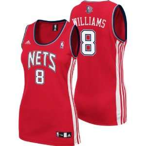 Deron Williams Womens Jersey: adidas Red Replica #8 New Jersey Nets 