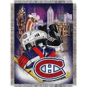   Montreal Canadiens NHL Woven Tapestry Throw Blanket (48x60): Sports