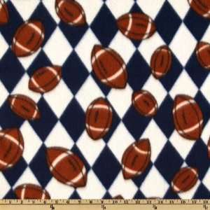   Football Argyle Royal/White Fabric By The Yard Arts, Crafts & Sewing