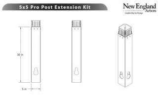 New Optional Arbor & Pergola 30 Post Extension Kit 5  