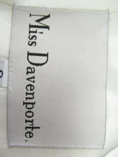 MISS DAVENPORTE Ivory Silk Printed Swing Jacket Size 6  