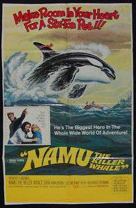NAMU THE KILLER WHALE 1966 1SHT POSTER   NOT JAWS/ORCA  