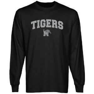 Memphis Tigers Black Mascot Arch Long Sleeve T shirt  