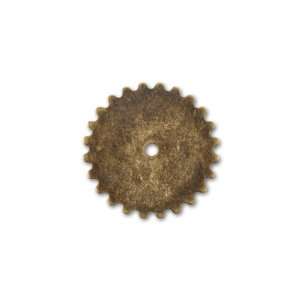   : 25mm Antique Brass Solid Gear Embellishment: Arts, Crafts & Sewing