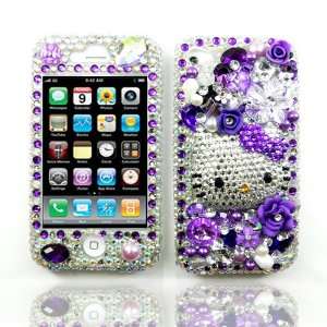   Crystals Cell Phone Case Cover Compatible for iPhone 4G and iPhone 4S