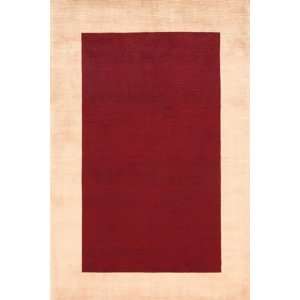   Wave Casual Pomegranate Contemporary Wool Hand Tufted Area Rug 7.90