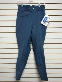NEW Arista Full Leather Seat Breeches Size 28 L Blue  