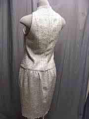 6K Chanel Camellia Brooch + 11P Dress 38 2 Tone Fancy Tweed NWT 
