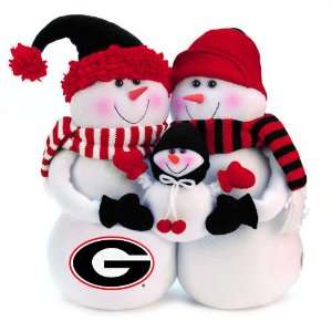  NCAA Georgia Bulldogs Snowmen Family Holiday Table Top 