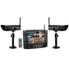  Wireless Video Surveillance System, Black, One screen and Two cameras