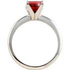   Solitaire 18K White Gold Ring with Fancy Deep Red Diamond 0.1+ carat