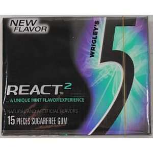 Wrigleys 5 React Mint Sugarfree Gum Case Pack 20 