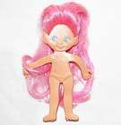 Vintage 1969 Ideal Flatsy Doll   Pink Hair, Blue Eyes
