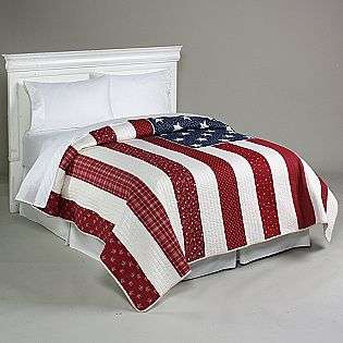 Stars & Stripes Americana Quilt  Country Living Bed & Bath Decorative 