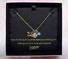 NWT NIB JUICY COUTURE CLOVER LOVE LUCK COUTURE CHARM NECKLACE