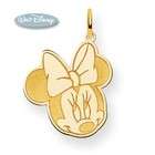   Walt Disney Minnie Mouse Jewelry   14k Gold Minnie Mouse Heart Charm