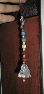 Chakras SunCatcher 8mm Gemstone beads + Crystal Buddha bead  