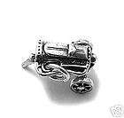 sterling silver GOLF BAG ON CART charm M0098